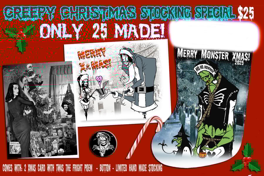 Image of CREEPY CHRISTMAS STOCKING  2025 - only 4 left 