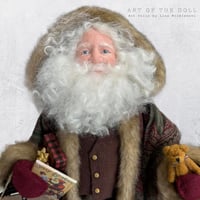 Image 1 of Vintage Burgundy Santa 