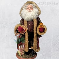 Image 2 of Vintage Burgundy Santa 