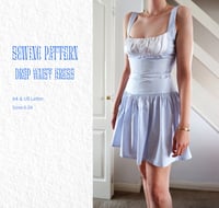 Image 1 of Drop Waist Dress Sewing Pattern Sizes 6-24 UK / Europe 32-50/ US sizes 2- 20