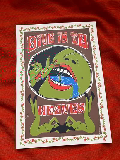 Image of ‘DIVE INTO HEAVEN’ A3 PRINT