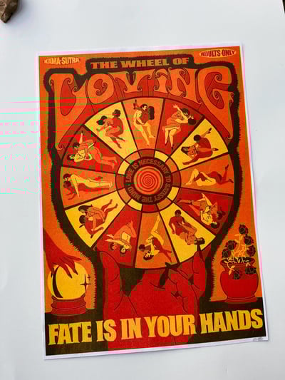 Image of ‘WHEEL OF LOVING’ A3 RISO PRINT