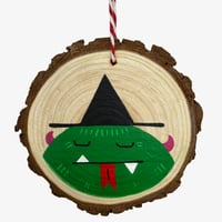 Image 1 of Sleeping Round Green Witch