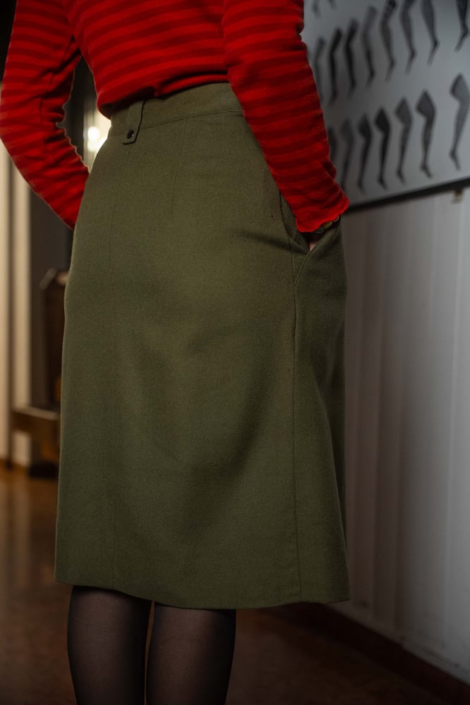 Image of Gonna verde militare