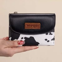 Image 1 of Wrangler Cow Print Wallet 