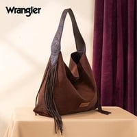 Wrangler Fringe Hobo Bag (Brown)