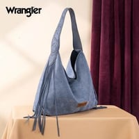 Image 1 of Wrangler Fringe Hobo Bag (Blue)