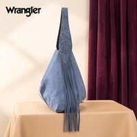 Image 3 of Wrangler Fringe Hobo Bag (Blue)