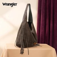 Image 1 of Wrangler Fringe Hobo Bag (Olive)