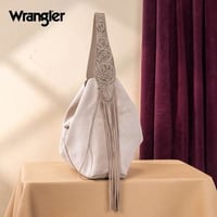 Image 3 of Wrangler Fringe Hobo Bag (Bone)