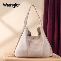 Image 2 of Wrangler Fringe Hobo Bag (Bone)