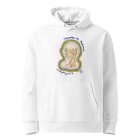 Image 2 of Channeling The Multiverse - Unisex 100% Organic Cotton Hoodie - Sand/White