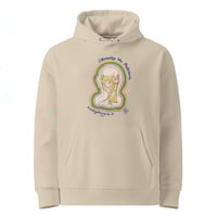 Image 1 of Channeling The Multiverse - Unisex 100% Organic Cotton Hoodie - Sand/White