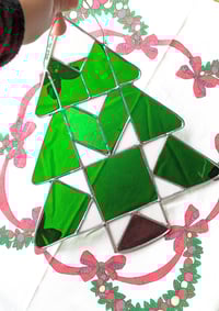 Image 2 of Stained Glass Evergreen Quilt Tree