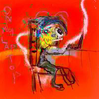 On My Laptop 11 x 14 Paper Print