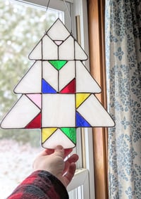 Image 1 of Stained Glass Prismatic Quilt Tree