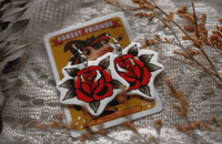 Rose flower Earring Set
