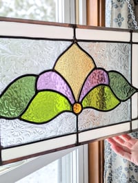 Image 2 of Victorian Floral Leaded Stained Glass Window