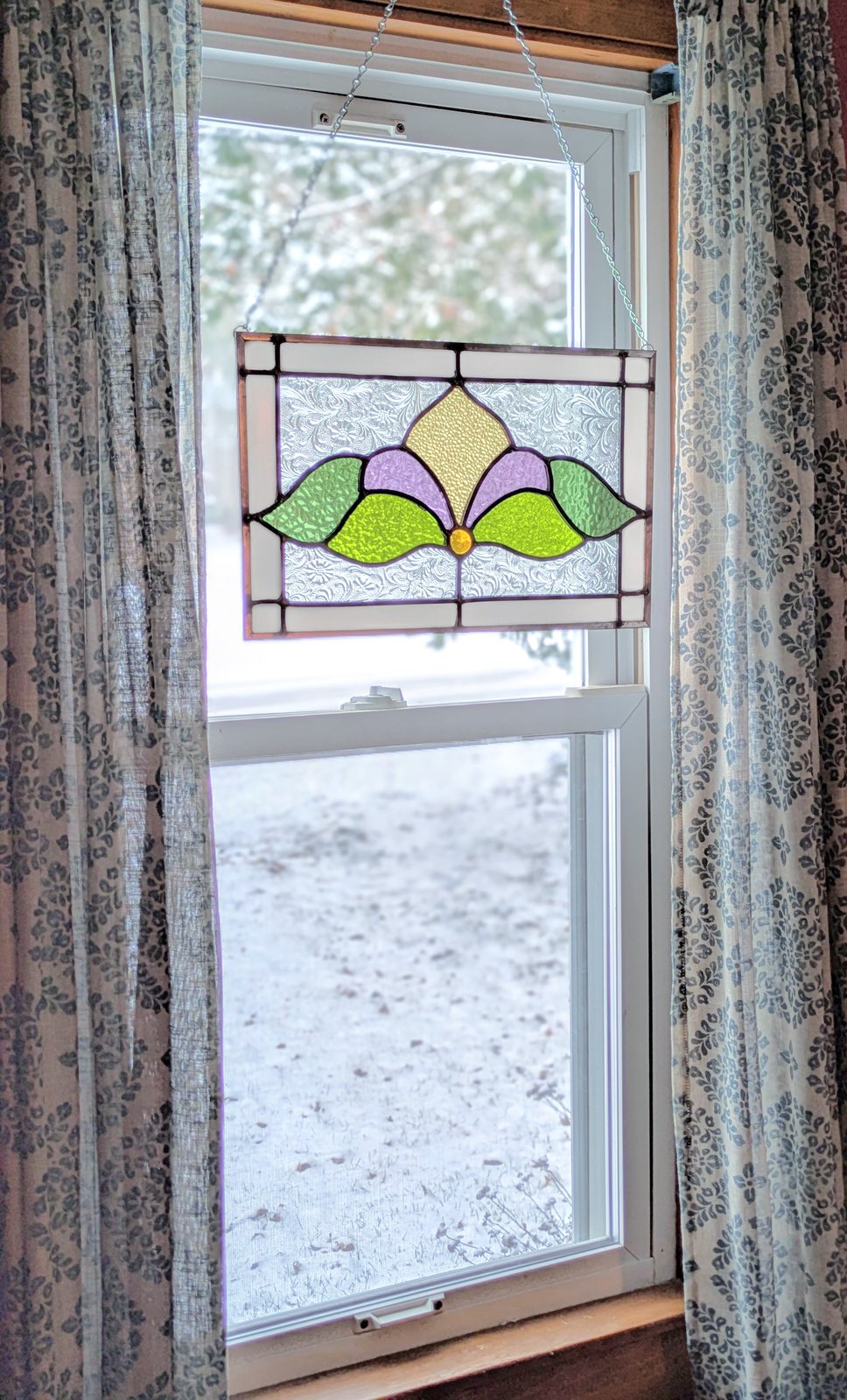 Victorian Floral Leaded Stained Glass Window | Tree Glass Studios