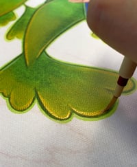 Image 5 of 'Ginkgo Whispers' 1/1 Artist Embellished Canvas Wrap