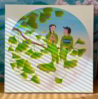 Image 1 of 'Ginkgo Whispers' 1/1 Artist Embellished Canvas Wrap