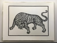 Tiger Linoblock Print