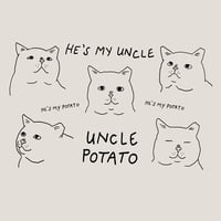 Image 2 of PRE-ORDER: Poets Square Cats "He's My Uncle Potato" Unisex T-shirt