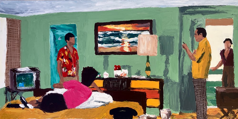 Image of Tony does a job for Omar (original on canvas)