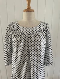 Image 3 of Navy Spot Smock Top