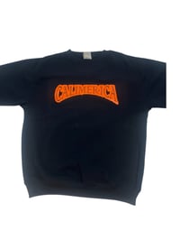 Image 1 of CaliMerica™ Crewneck – Orange/Black Vinyl