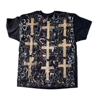 Image 1 of TOYBOXCOFFIN ALL OVER PRINT SHIRT ON BLACK (SIZE XL ONLY)