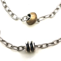 Image 1 of Worm drive gear/Double gear necklaces