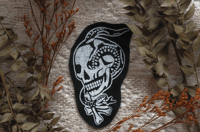 Image 1 of Skull and Snake Patch 