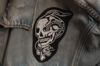 Image 3 of Skull and Snake Patch 