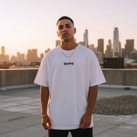 Image 2 of Loverboy Black Embroidered - Premium Oversized High Neck Tee