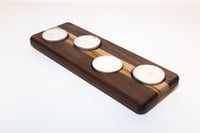 Walnut and Ambrosia Maple Candle Holder