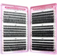 Image 3 of KIT EXTENSION DE CILS - Ensemble de faux cils en grappe de 570 pièces, 30D/40D/50D/60D/80D/100D 