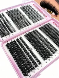 Image 4 of KIT EXTENSION DE CILS - Ensemble de faux cils en grappe de 570 pièces, 30D/40D/50D/60D/80D/100D 