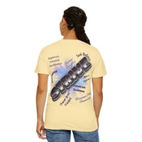 Image 1 of Unisex Garment-Dyed T-shirt with "Strive" and Positive Phrases Design