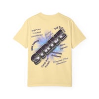 Image 3 of Unisex Garment-Dyed T-shirt with "Strive" and Positive Phrases Design
