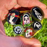 Image 1 of Día de los Muertos La Catrina Mexico murrine cane 6.01 grams 15mm