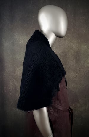 Image of Black Sheepskin Cape