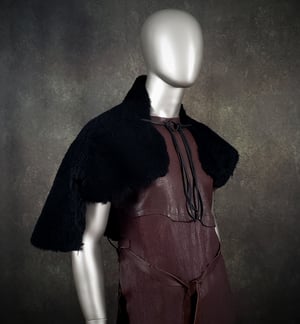 Image of Black Sheepskin Cape
