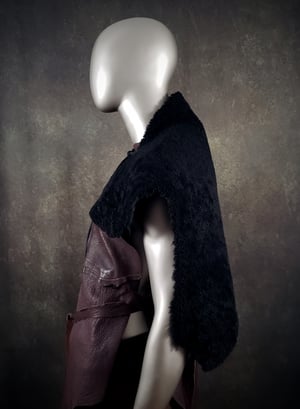 Image of Black Sheepskin Cape