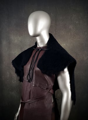 Image of Black Sheepskin Cape