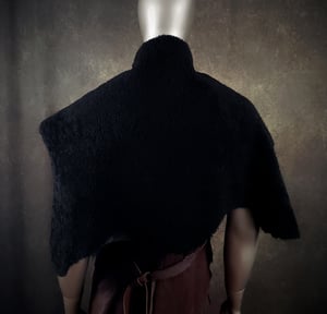 Image of Black Sheepskin Cape