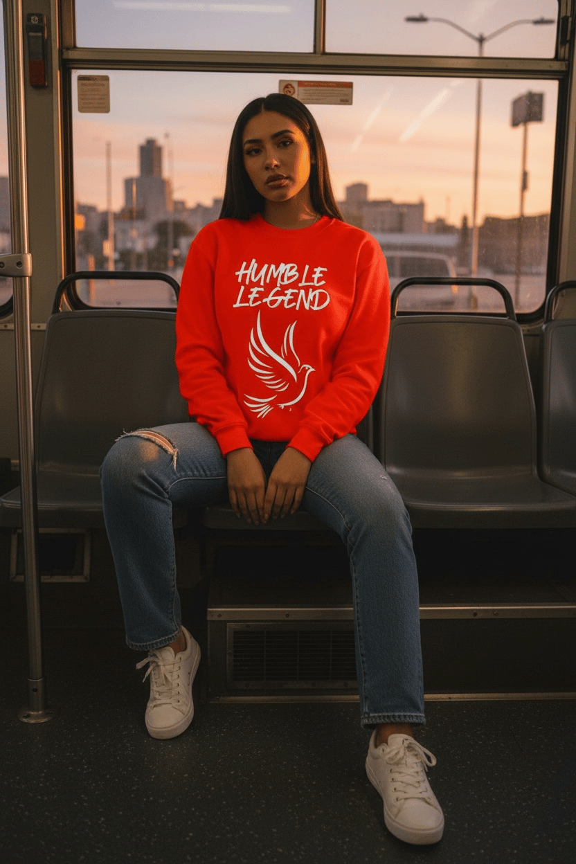 Image of Humble Legend Long Sleeve Tee (Red)