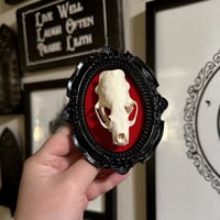 Mink Skull - Oval Ornate Frame - Style 2