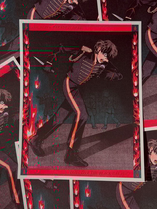 PREORDER [ MCR ] Long Live the Black Parade Riso Print
