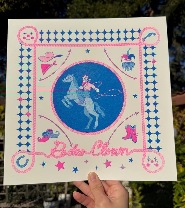 Rodeo Clown Riso Print